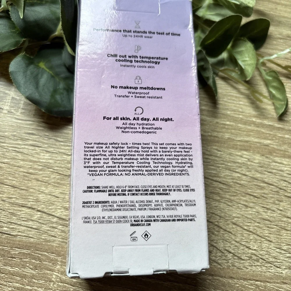 Urban Decay All Nighter Long Lasting Setting Spray 1 oz / 30 ml Natural Set NEW